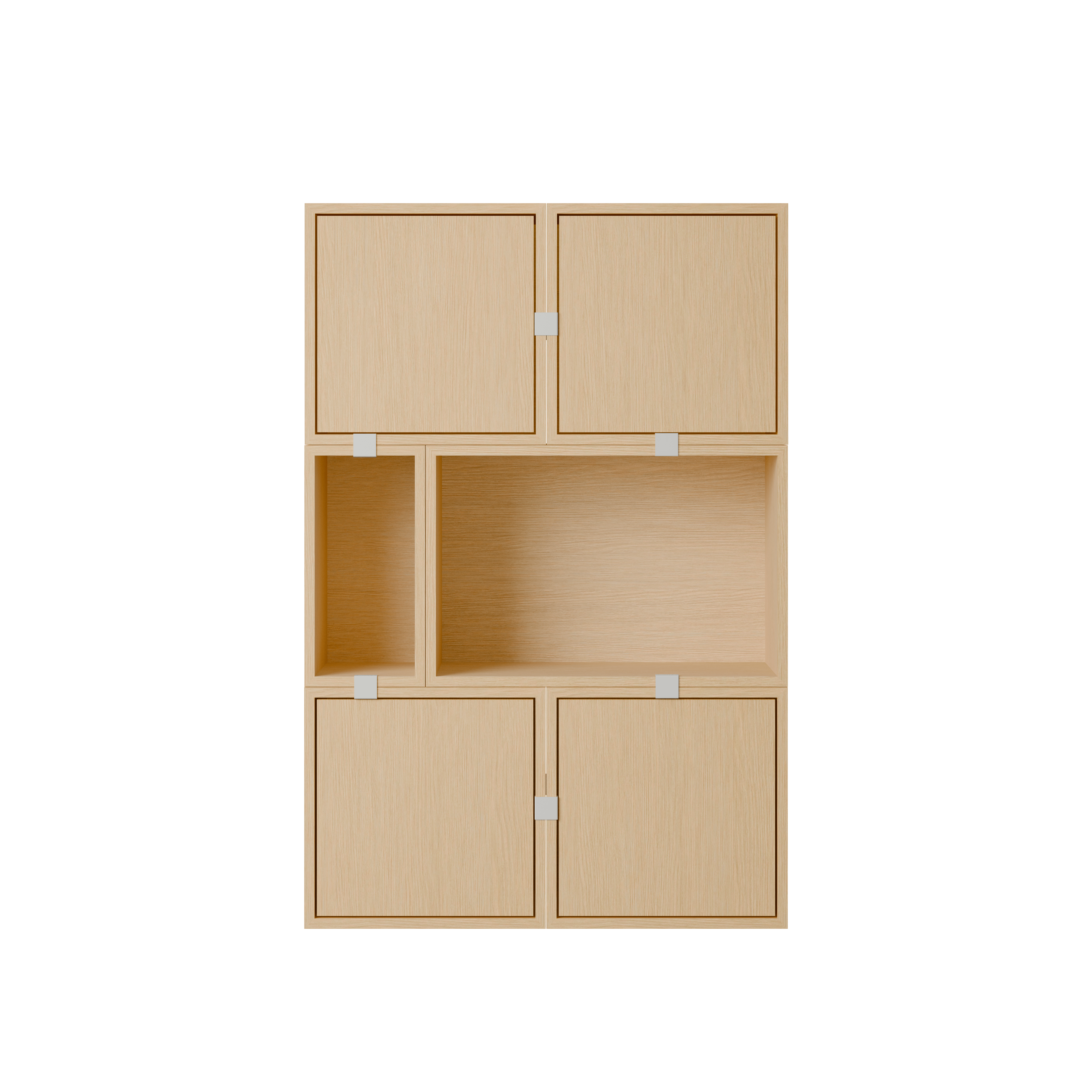 Stacked Storage Sideboard - Configuration 4,  Oak,  No Base