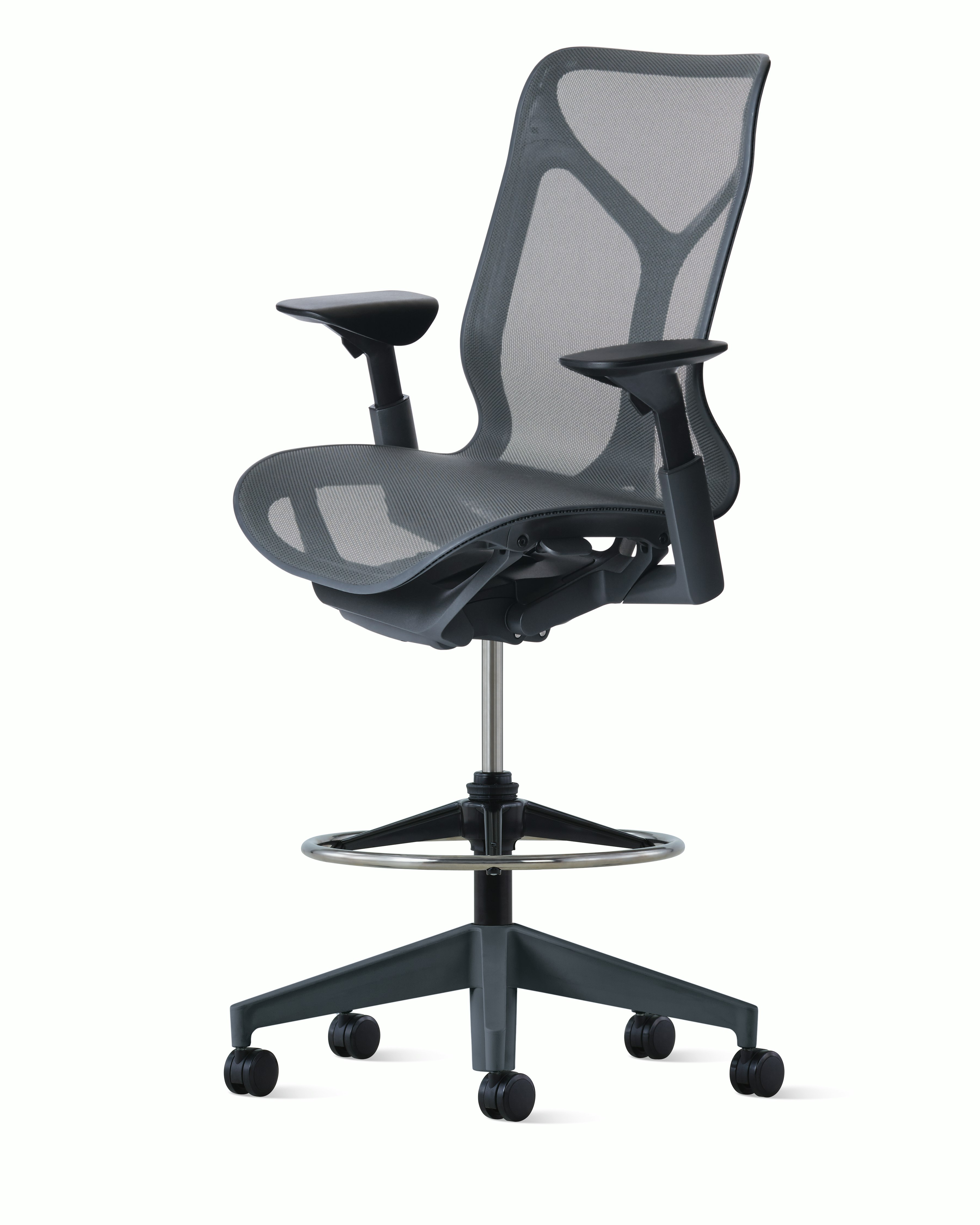 Cosm Stool Mid Back Adjustable Arm