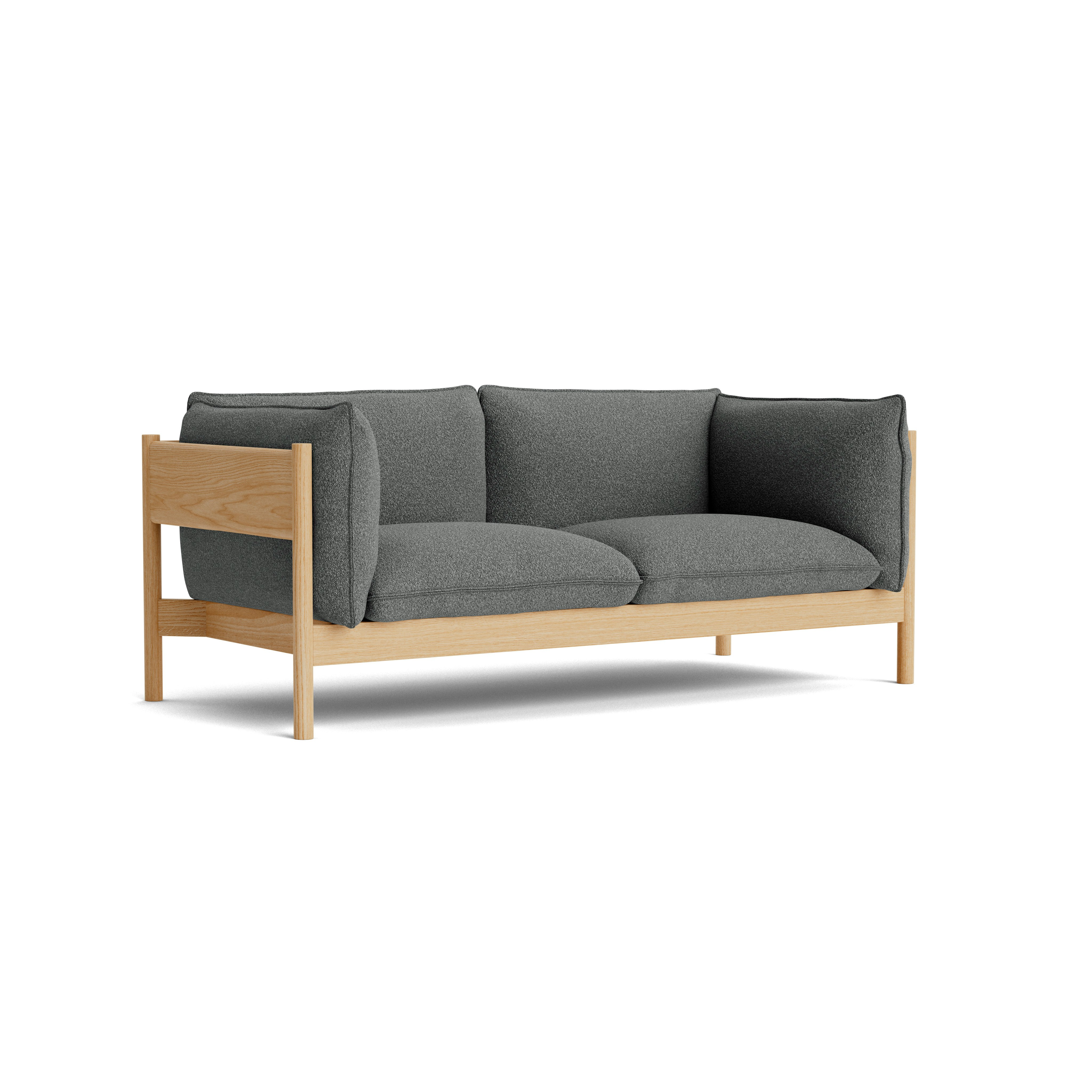 Arbour 2-Seat Sofa - Flamiber, C8 Charcoal, Oak