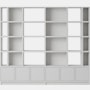 Stacked Office Storage - Configuration 1,  Grey,  Plinth