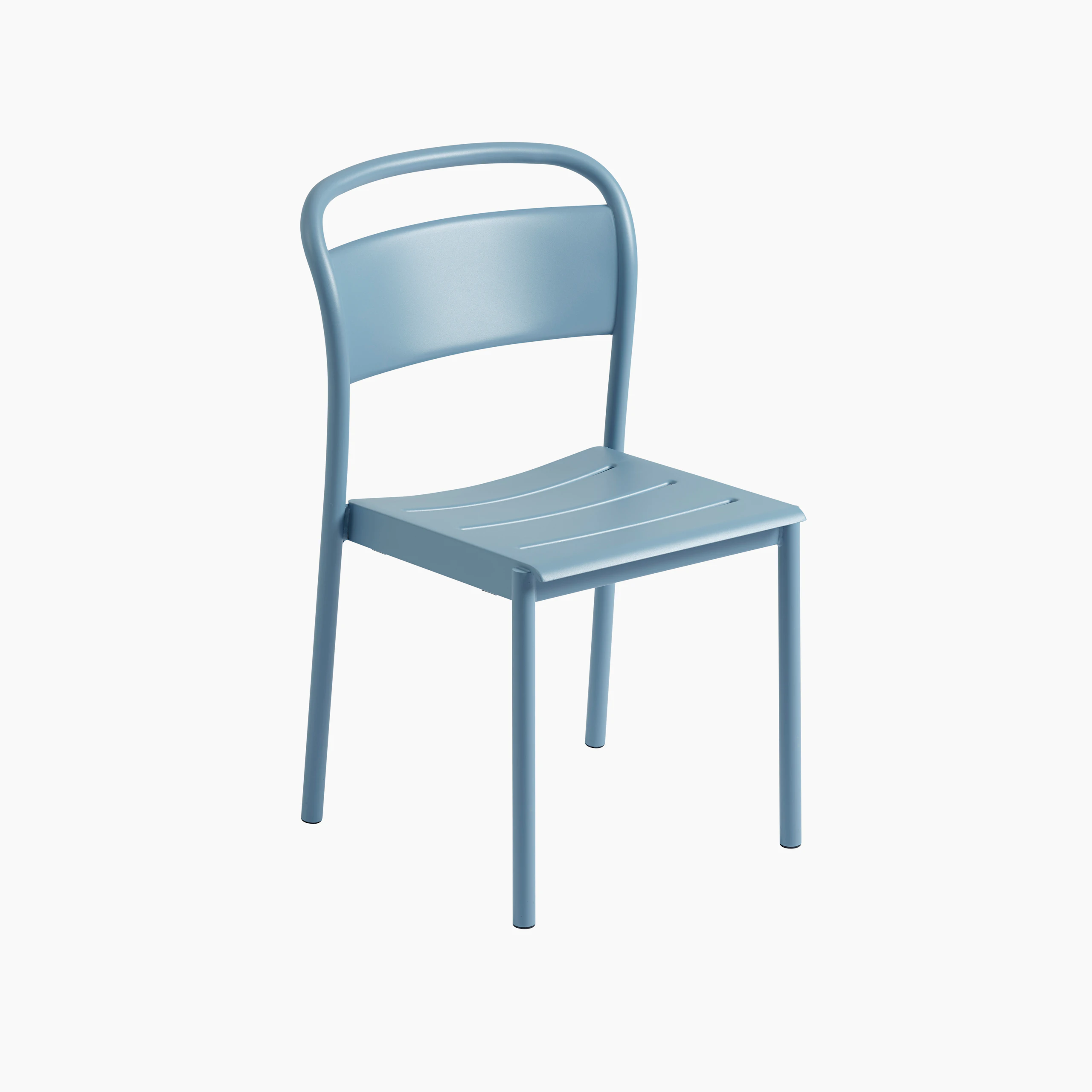 Linear steel side chair pale blue Muuto