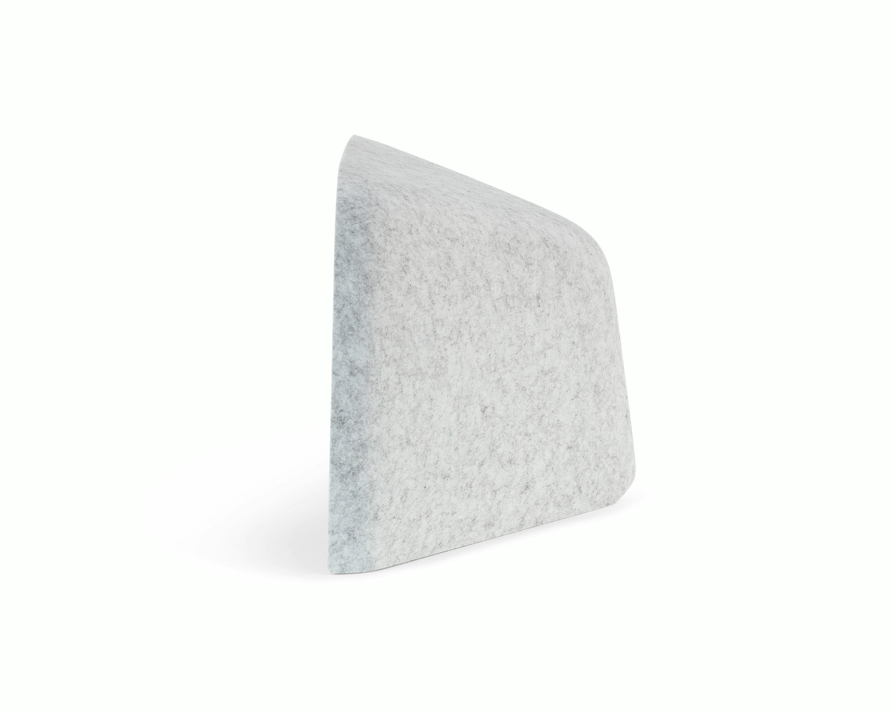 Grey OE1 Personal Hoodie, viewed from the side.