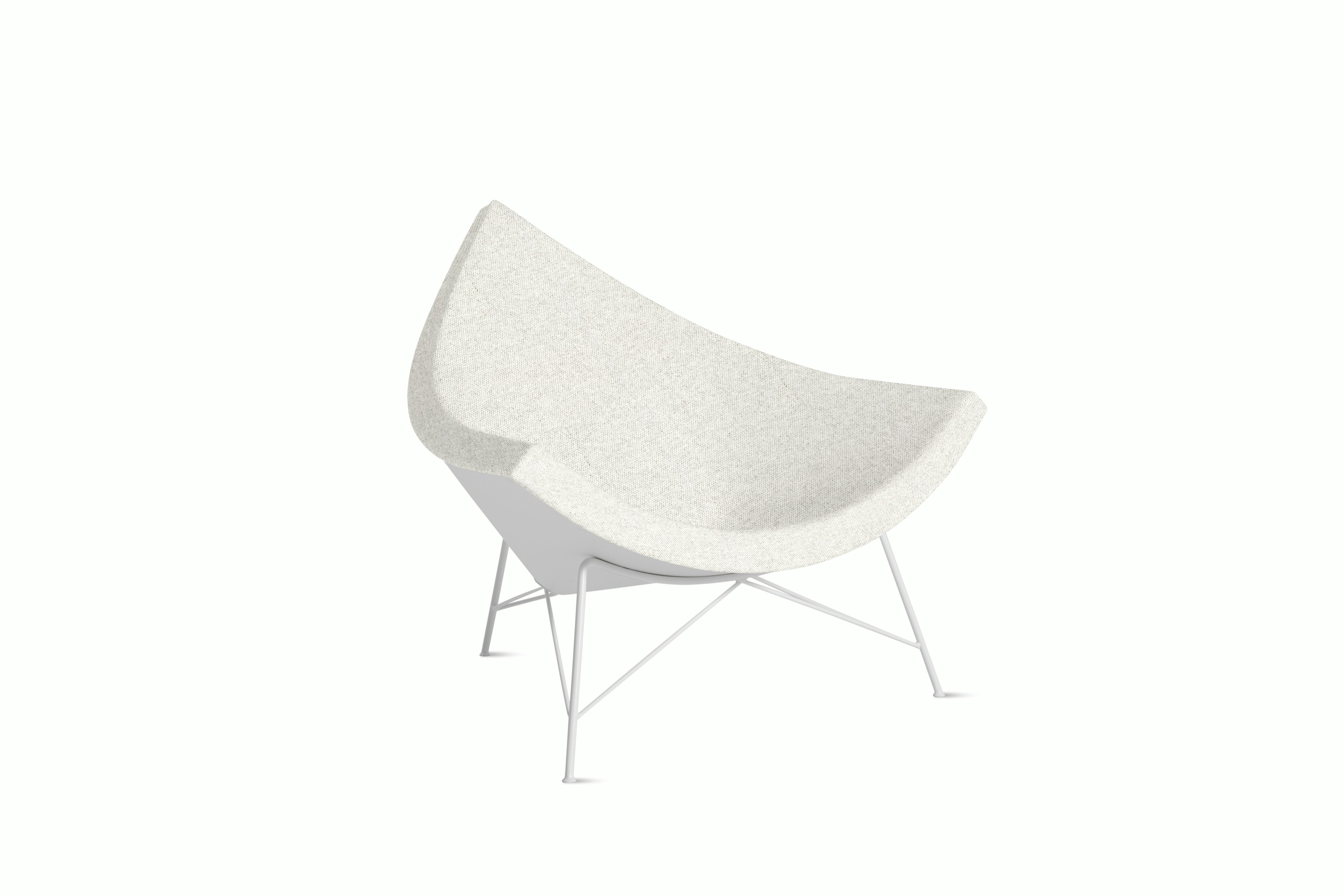 Nelson Coconut Chair in Luce Blanched with White Base