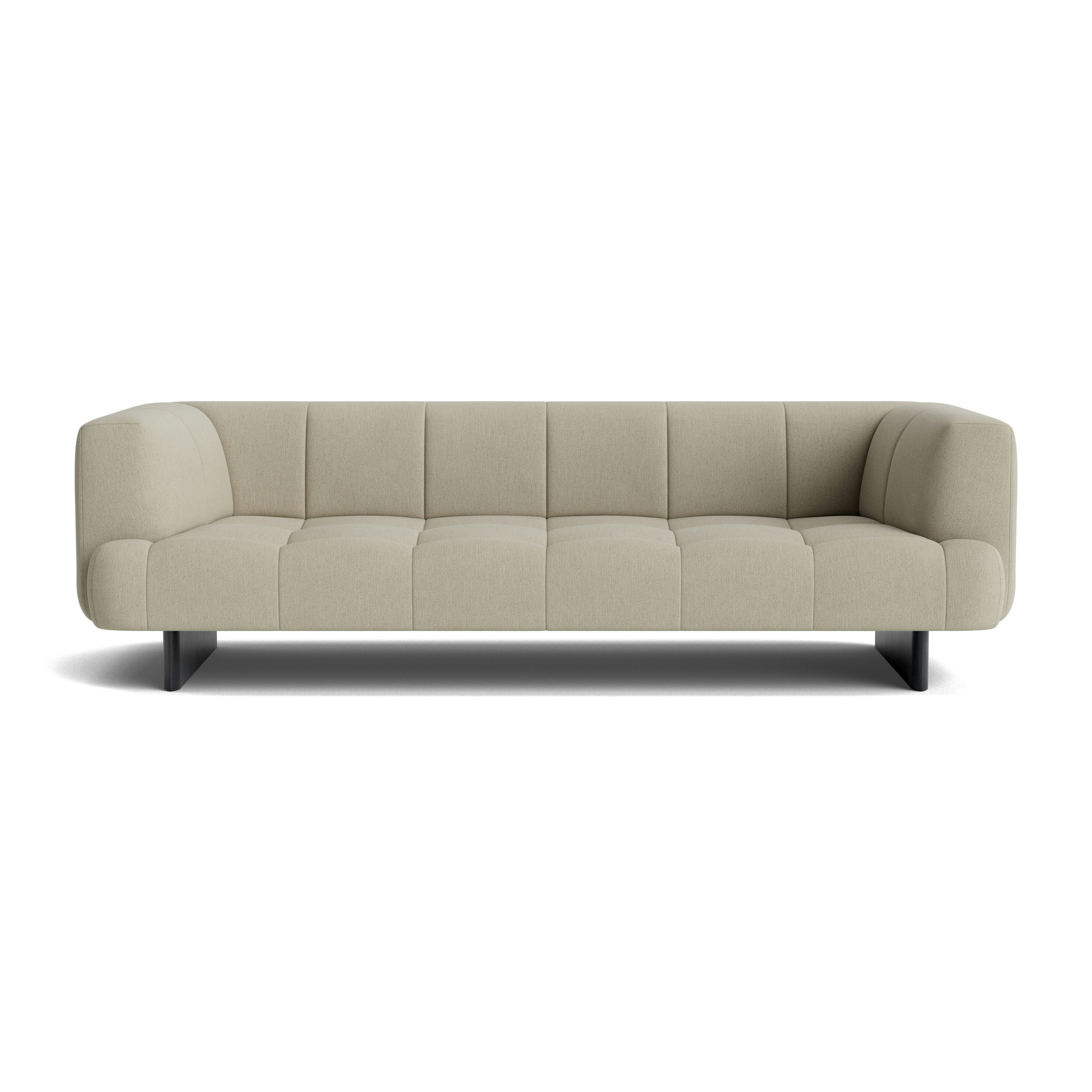 Quilton Lift Sofa - 3-Seat Sofa, Pecora, Cream, Black Lacquered Oak