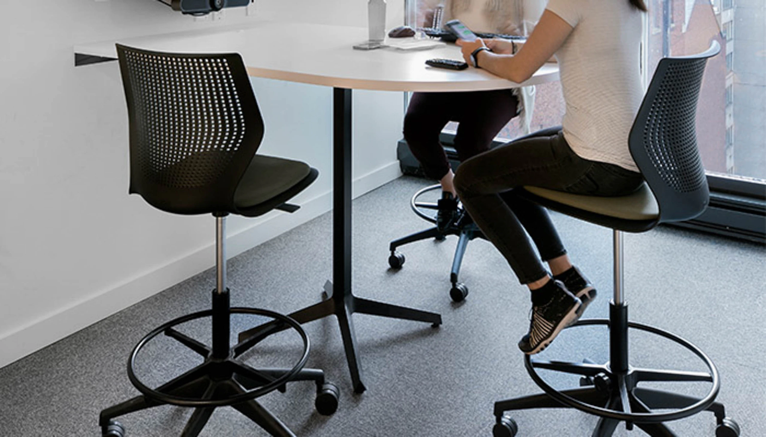Multigeneration high task chair armless, Dividends Skyline table.