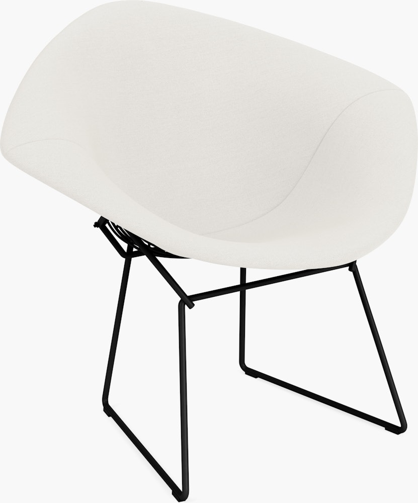 Bertoia Diamond Chair, Black, Full Cover, Hourglass, Air
