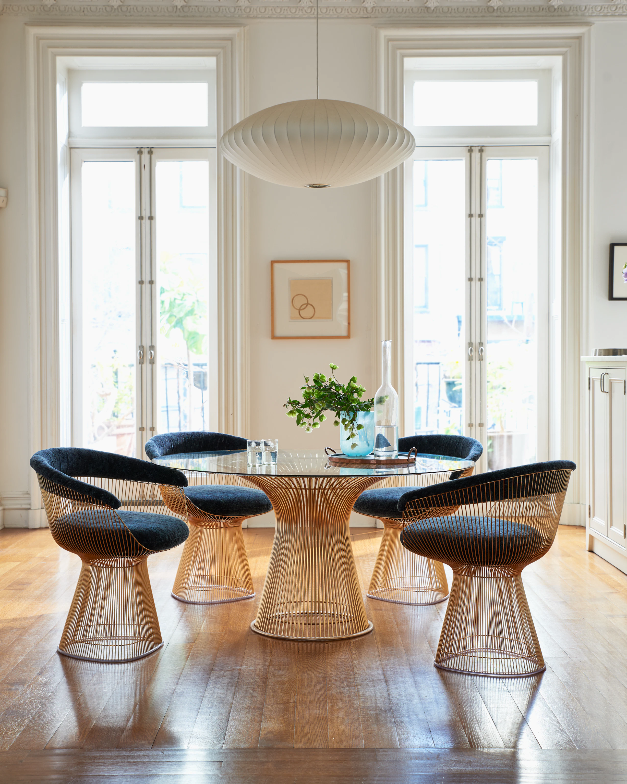 Platner Dining Table, Platner Arm Chair