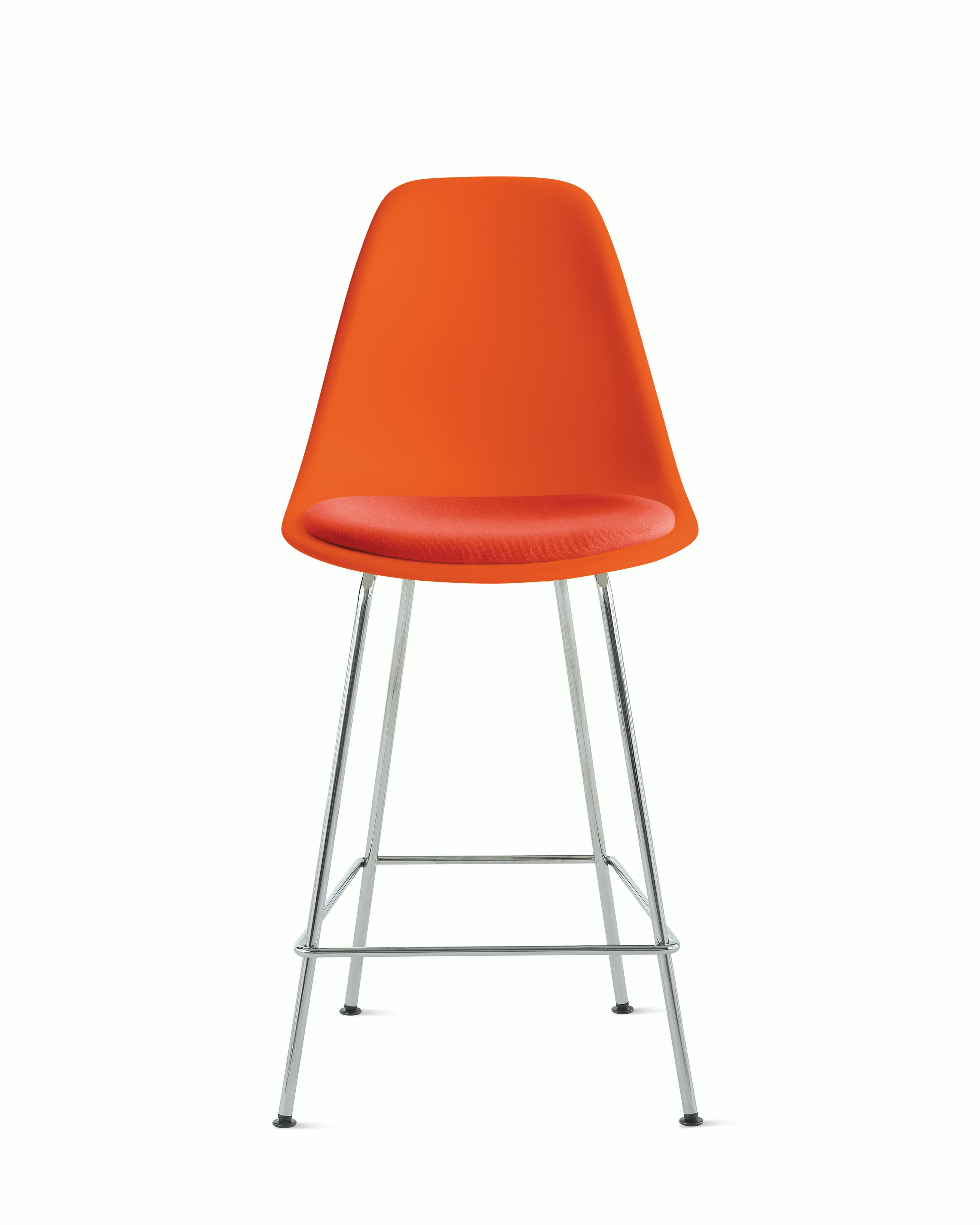 Eames Molded Plastic Stool with Seat Pad