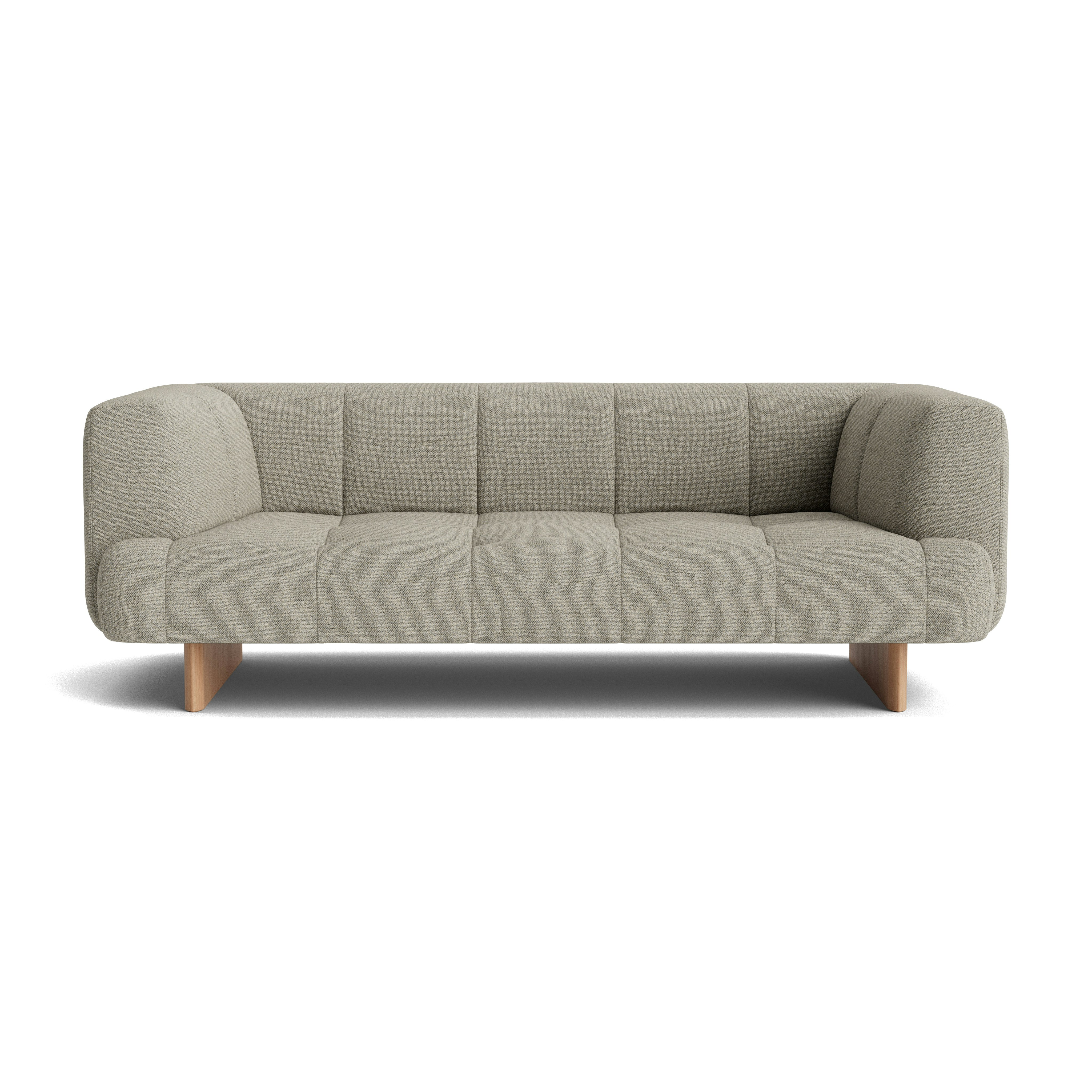 Quilton Lift Sofa - 2-Seat Sofa, Loft, 200 Cobblestone, Lacquered Oak