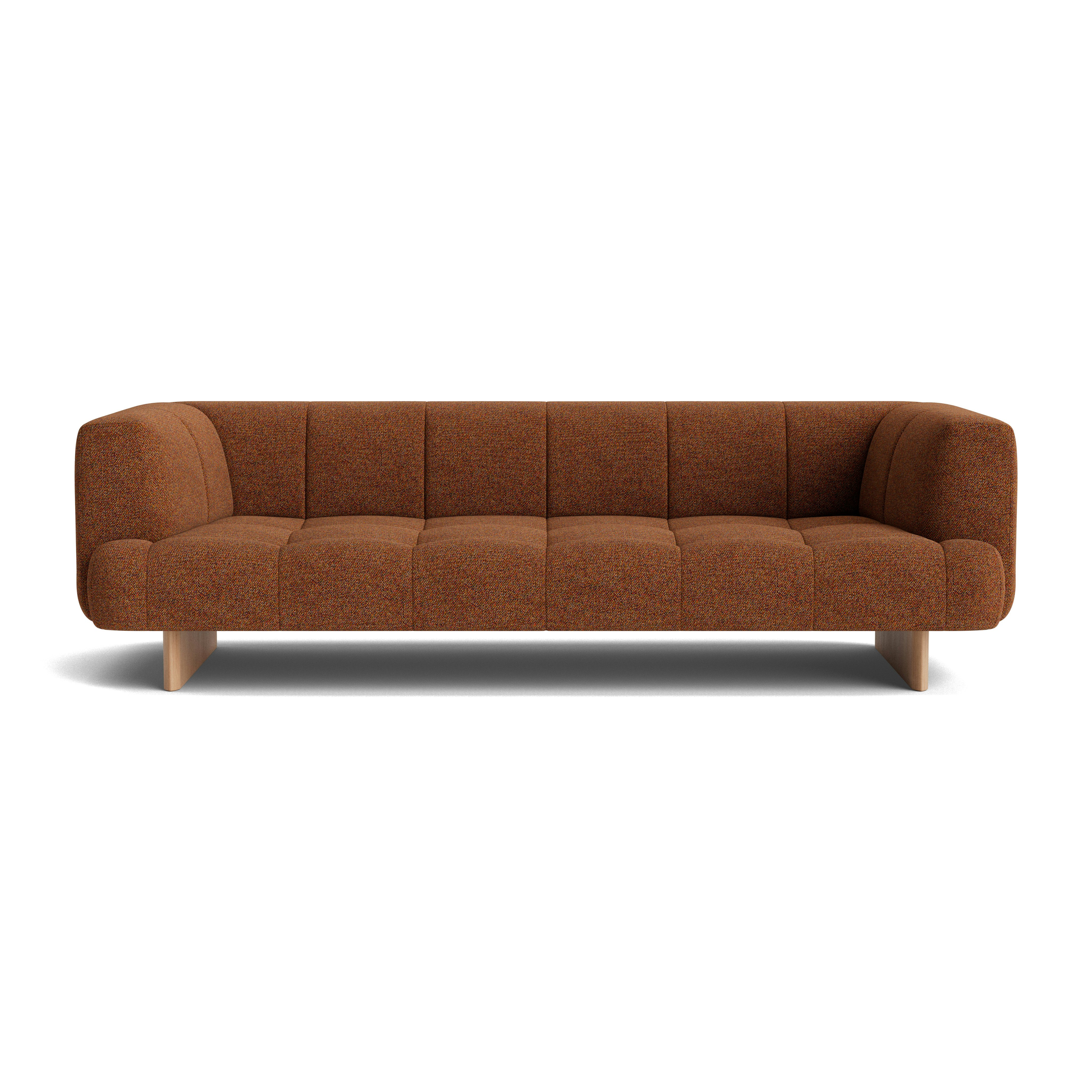 Quilton Lift Sofa - 3-Seat Sofa, Loft, 500 Flame, Lacquered Oak
