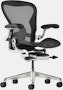 Aeron Onyx, adjustable back support, with tilt limiter and fixed arms