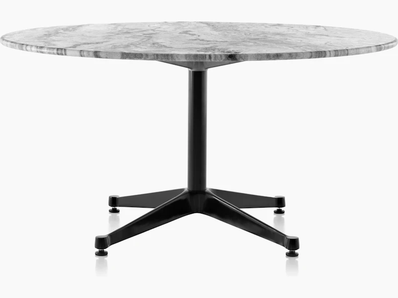 Eames Round Table Outdoor, Contract Base, Stone Top