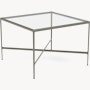 1966 High Table - Bar Height, 60" x 60"", Clear Glass, Light Bronze"