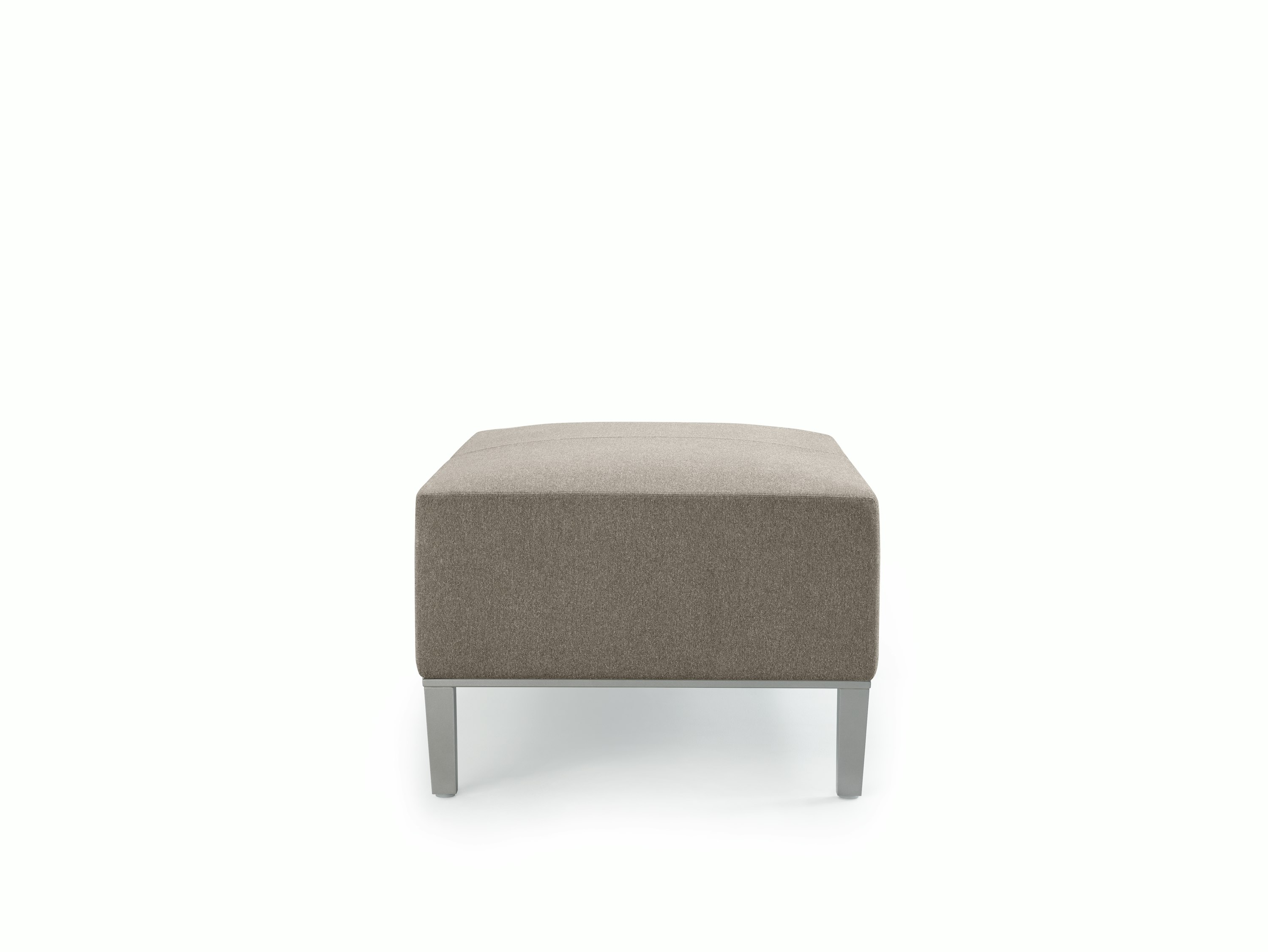 Side view of Brava Platform Bench on a metal base.