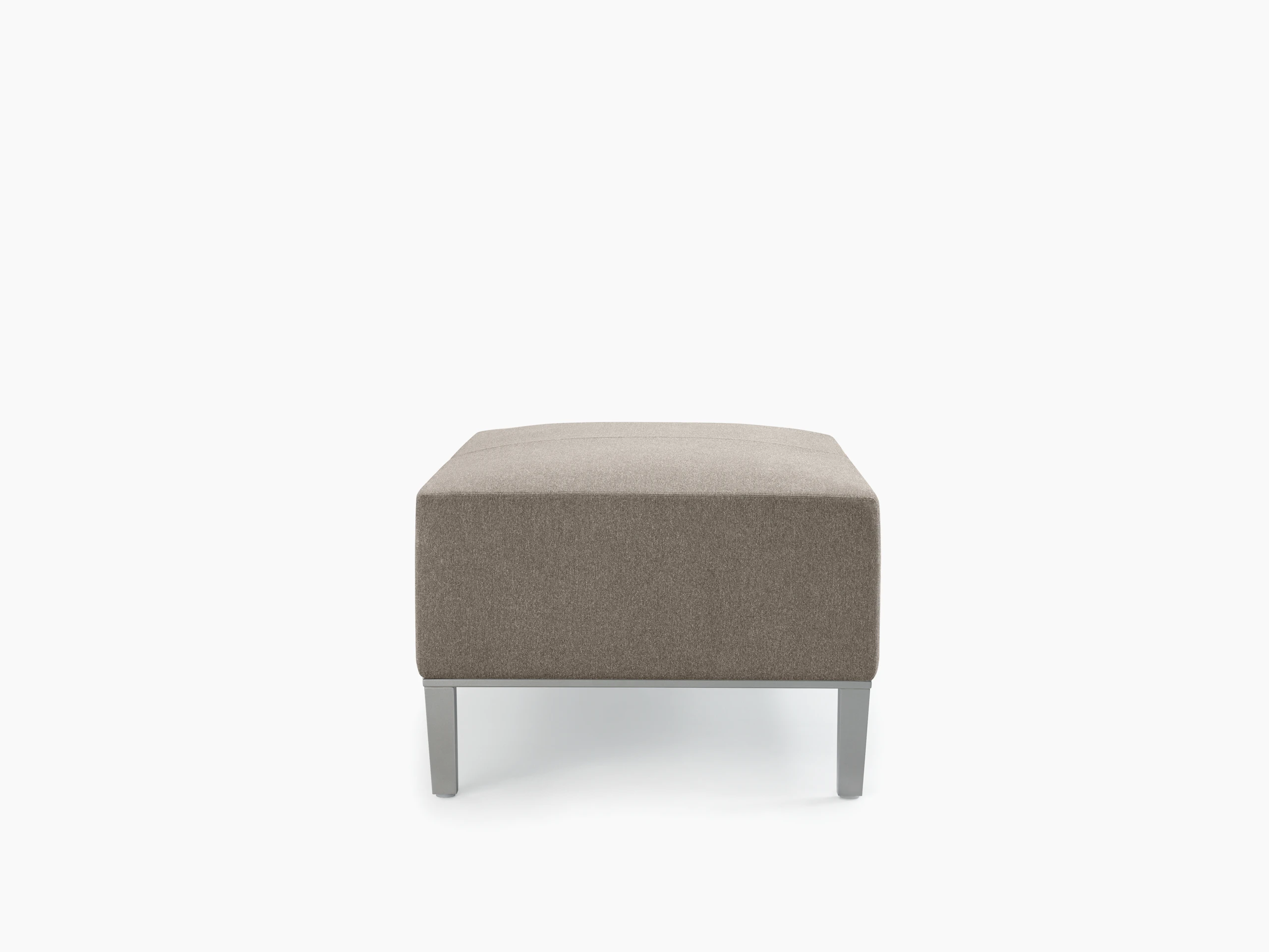 Side view of Brava Platform Bench on a metal base.