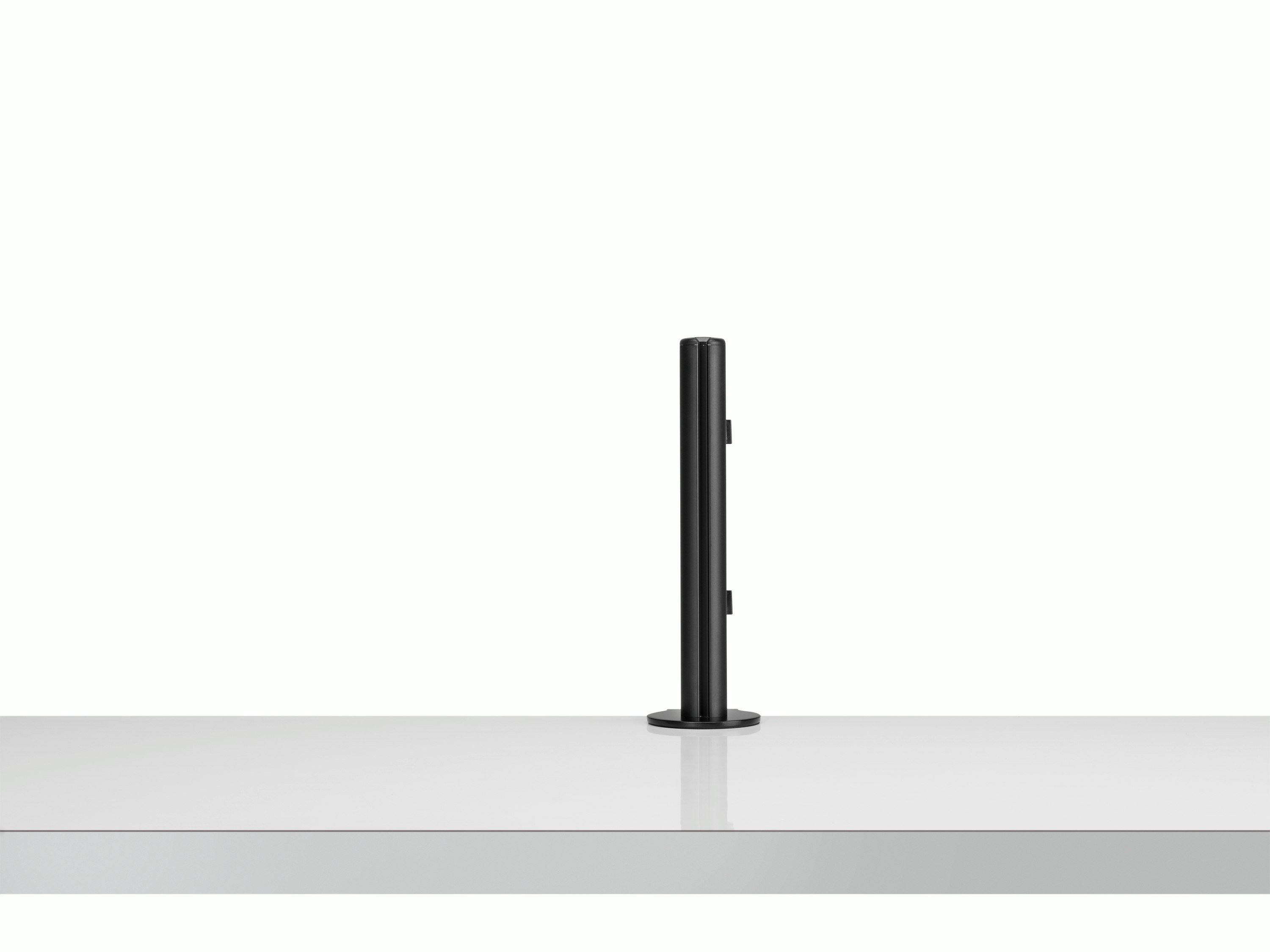 Front view of Lima Monitor Arm black post without arms or monitors.