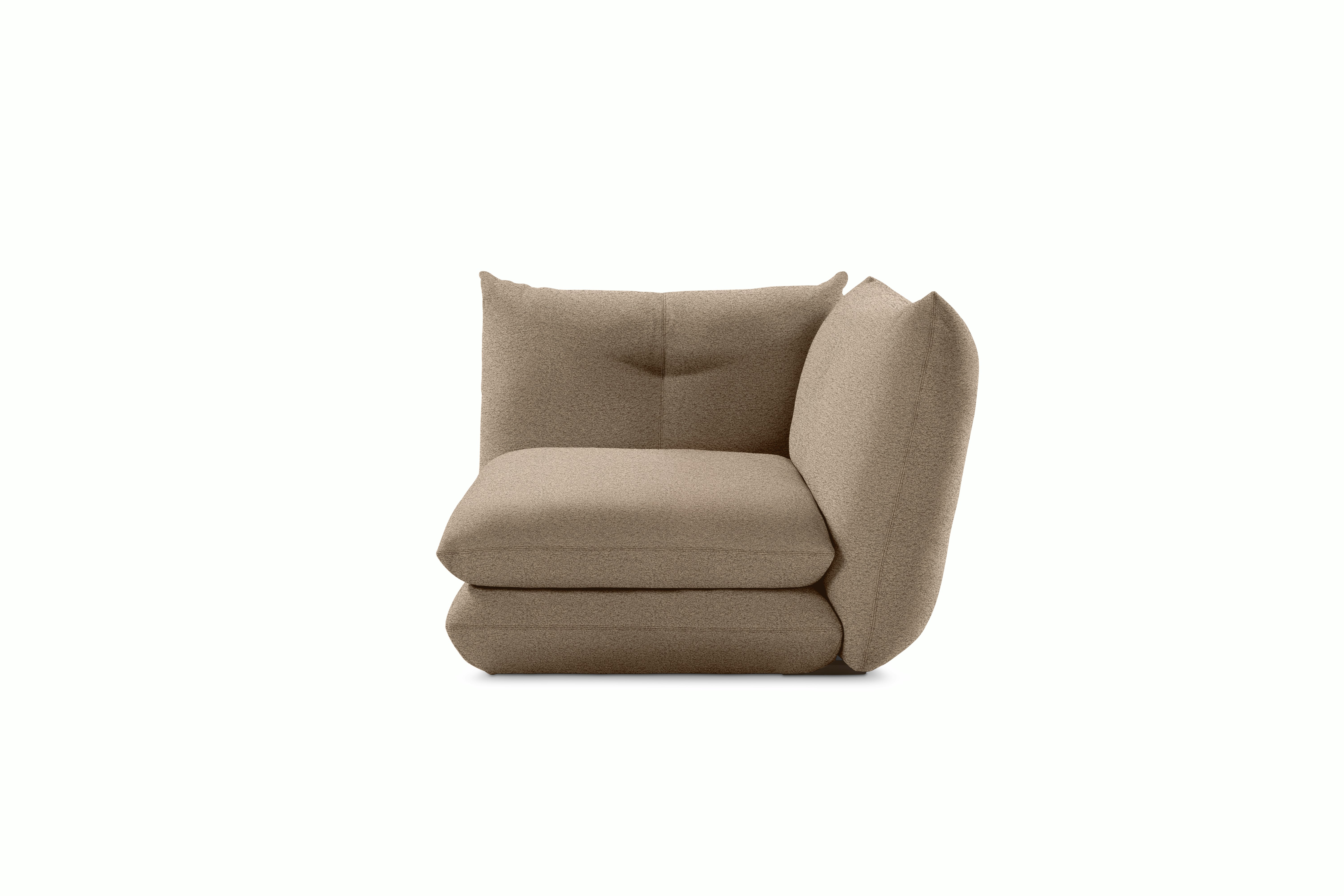 Perron Pillo End Seat Module -  Right Standard or Deep in Iseo Dark Green