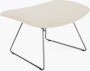 Bertoia Bird Ottoman, Polished Chrome, Full Cover, Ultrasuede, Cement