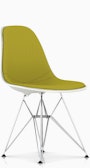 Eames Upholstered Molded Plastic Side Chair DSR - Wire Leg