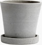 Flowerpot with Saucer - with drainage