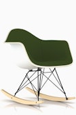 Eames Upholstered Molded Plastic Armchair, Rocker Base