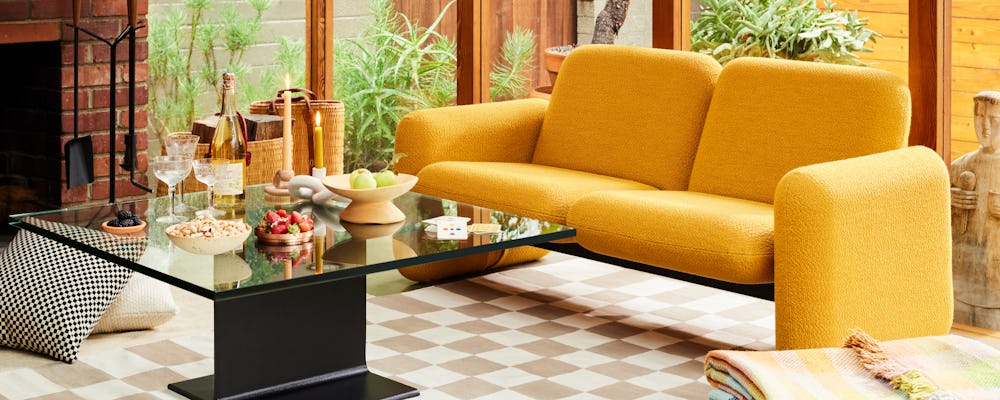 Wilkes Sofa and I Beam Coffee Table