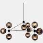 Modo Chandelier, 3 Sided 10 Globe