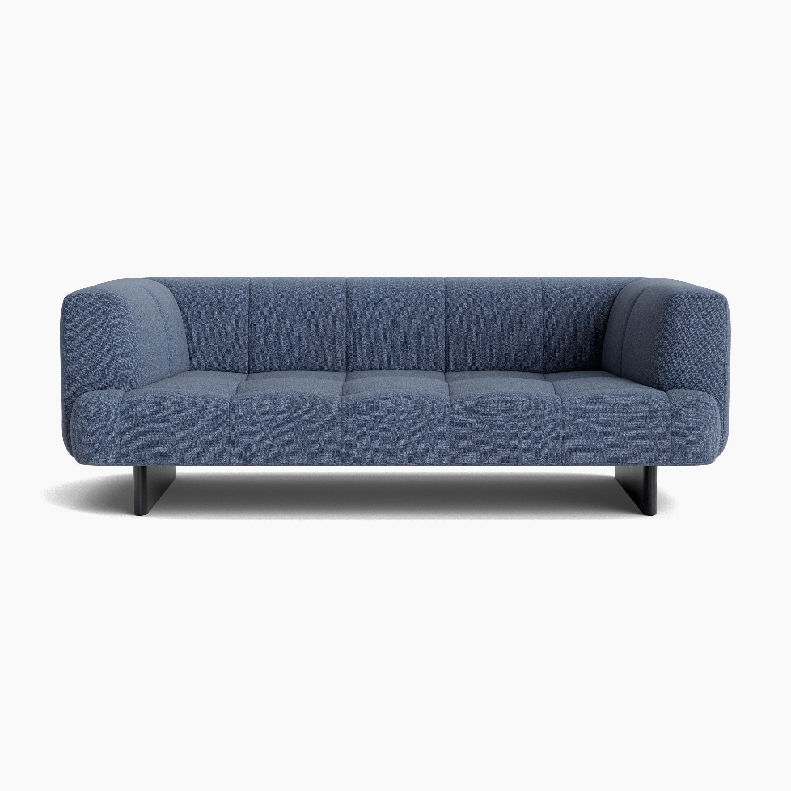 Quilton Lift Sofa - 2-Seat Sofa, Beck, Letterpress, Black Lacquered Oak