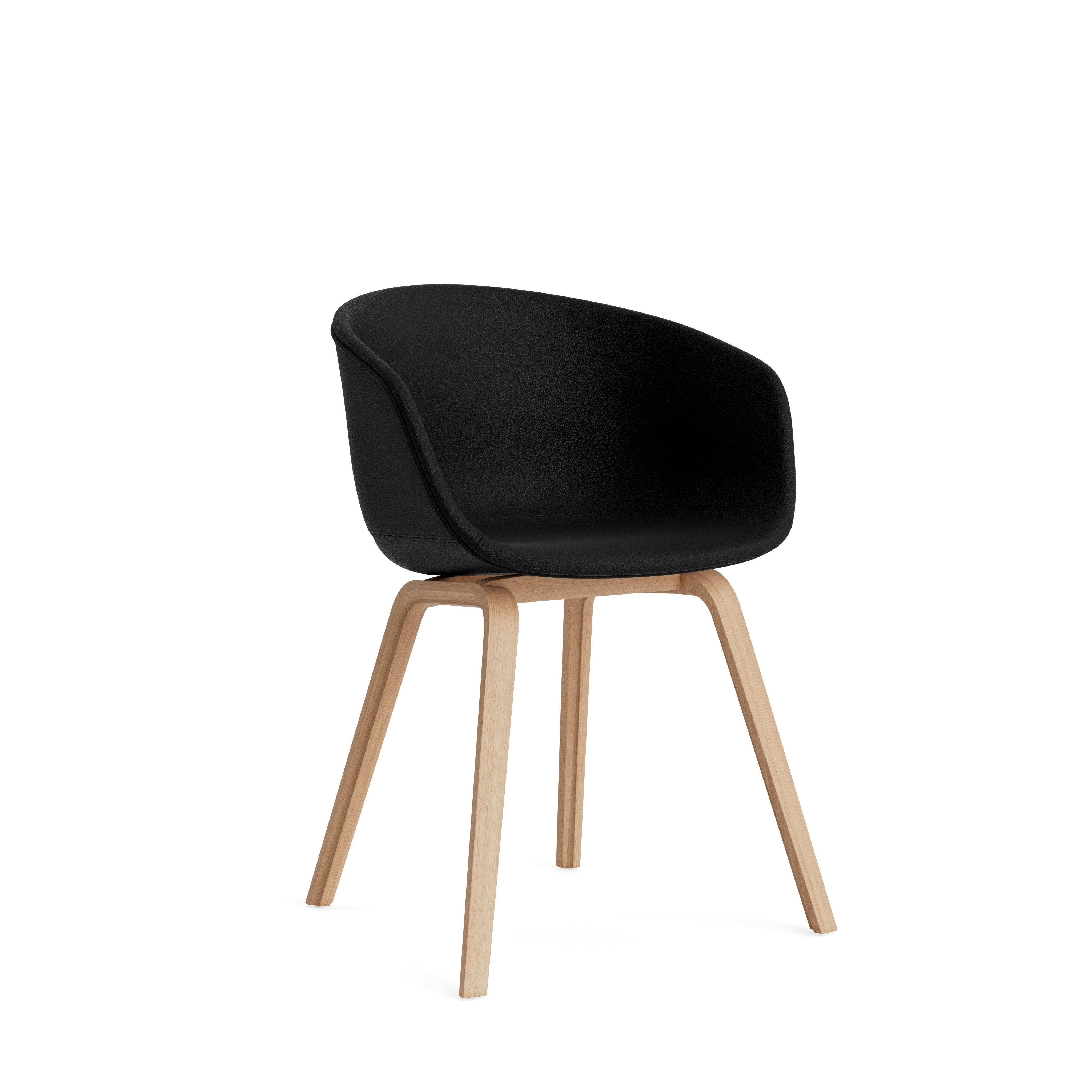 AAC 23 - Prone Leather , Obsidian - Matte Lacquered Oak