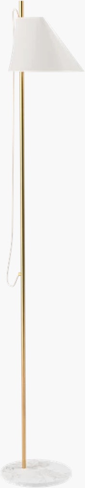 Yuh Floor Lamp - White and Brass
