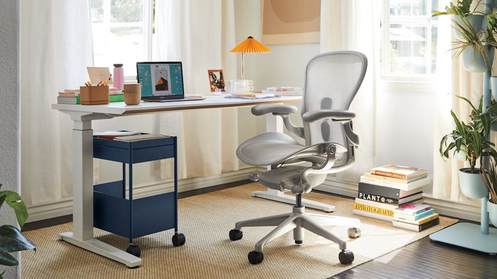 Aeron chair in a home office