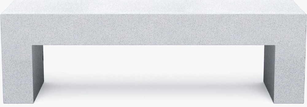 Vignelli Bench - Medium, Heller Stoned White Granite