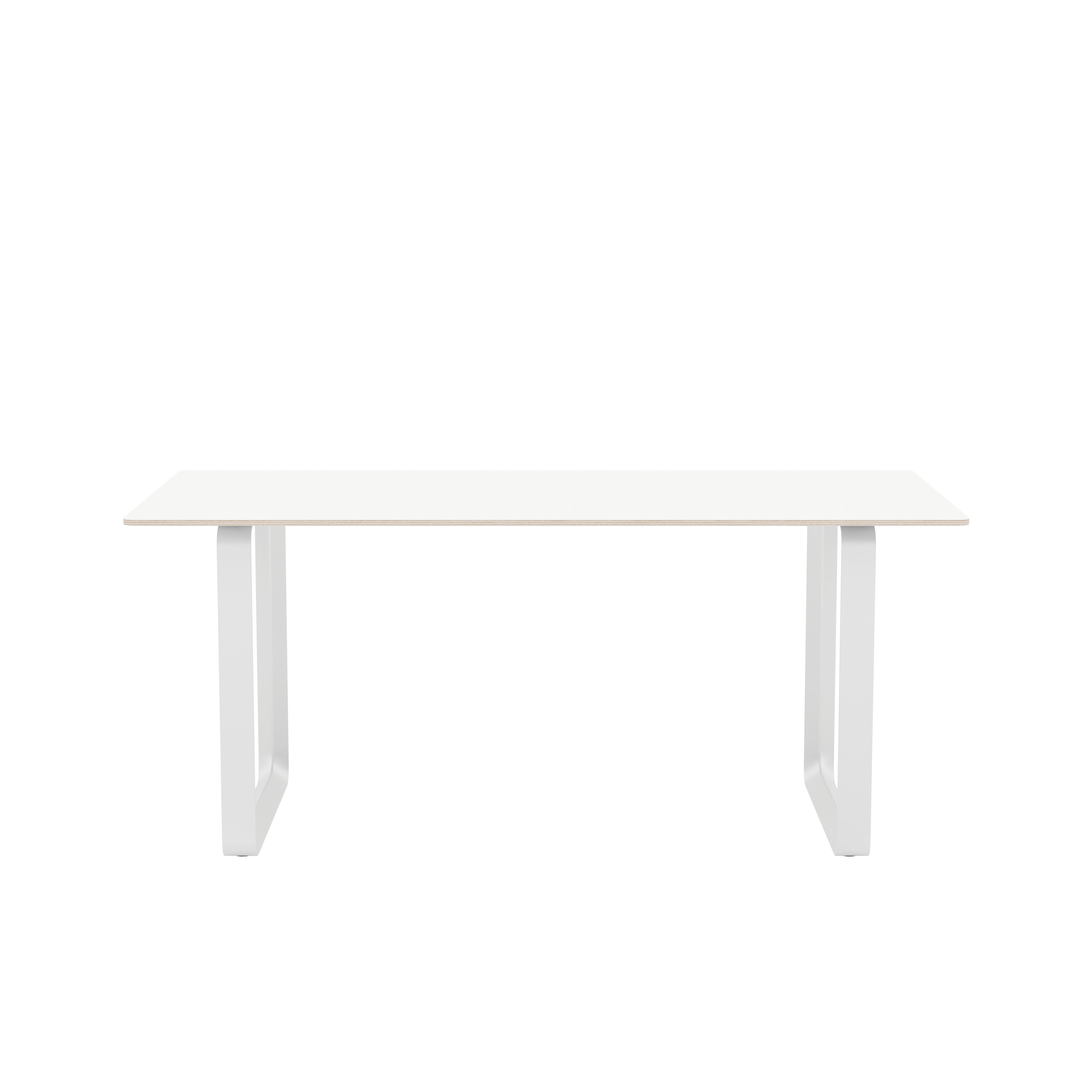 70/70 Table - 67" x 33"",  White Laminate/White"
