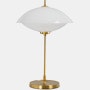 Clam Table Lamp,  opal,  brass