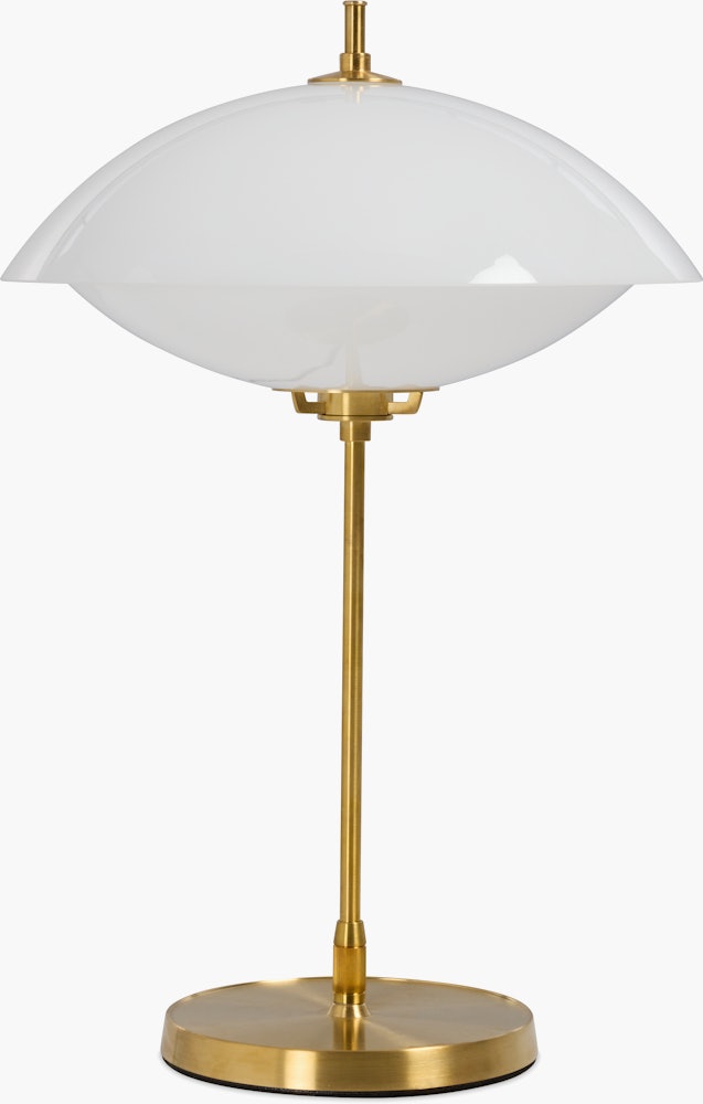 Clam Table Lamp,  opal,  brass