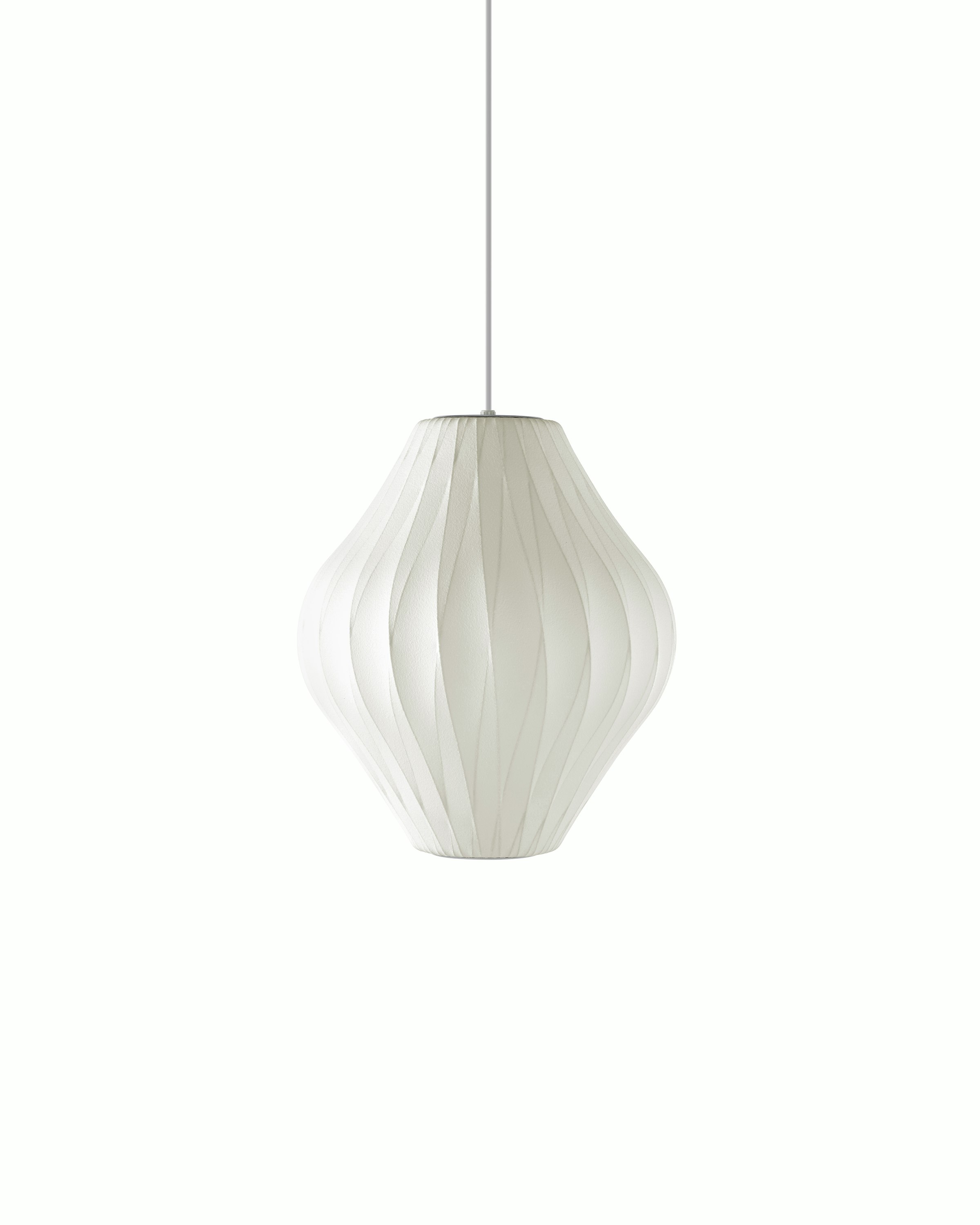A larger Nelson Pear CrissCross Bubble Pendant.