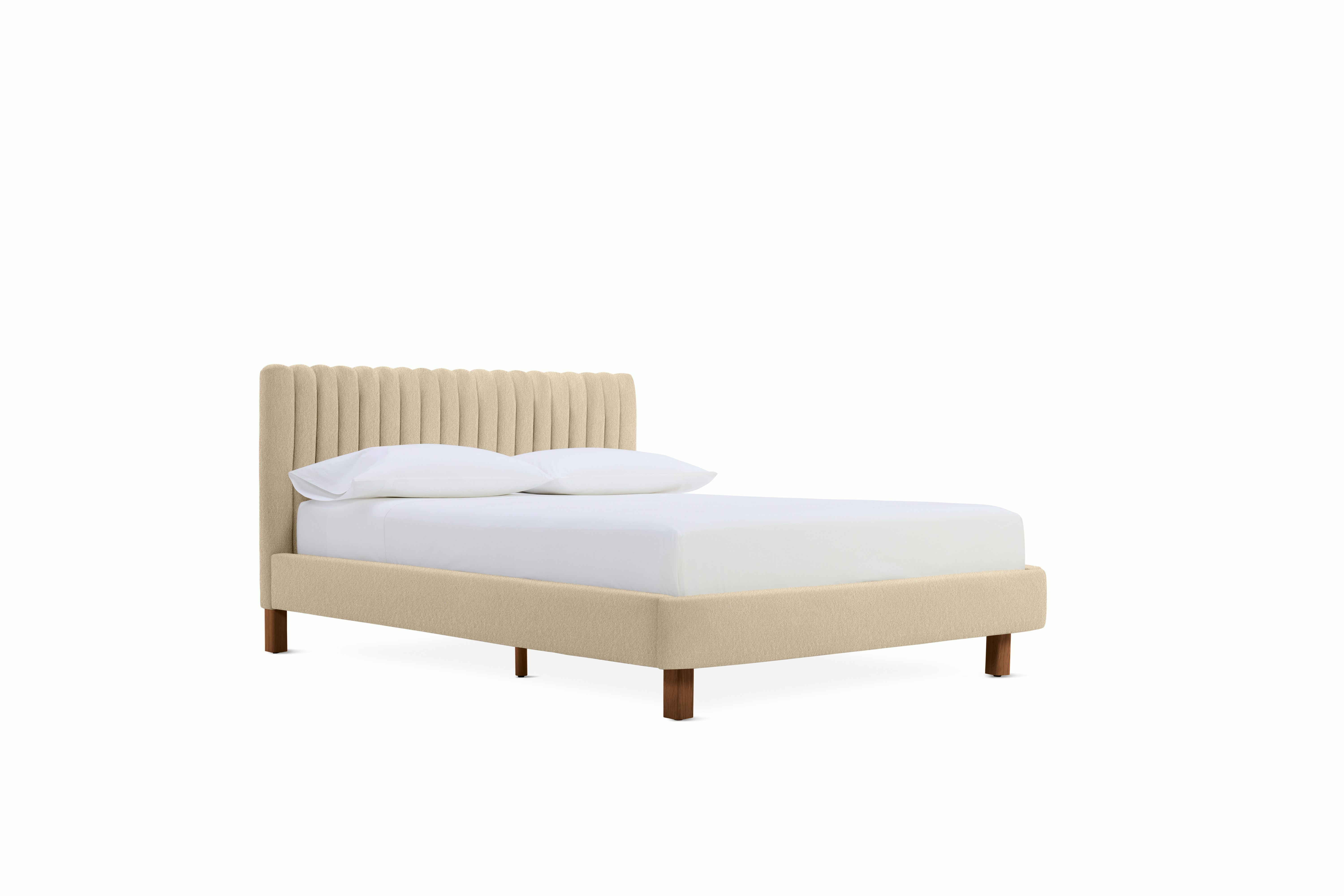 Charlotte  Bed - Standard in Walnut and Album Linen Straw