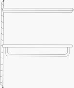 String Closet Shelving 42 High - 24" Wide Extension
