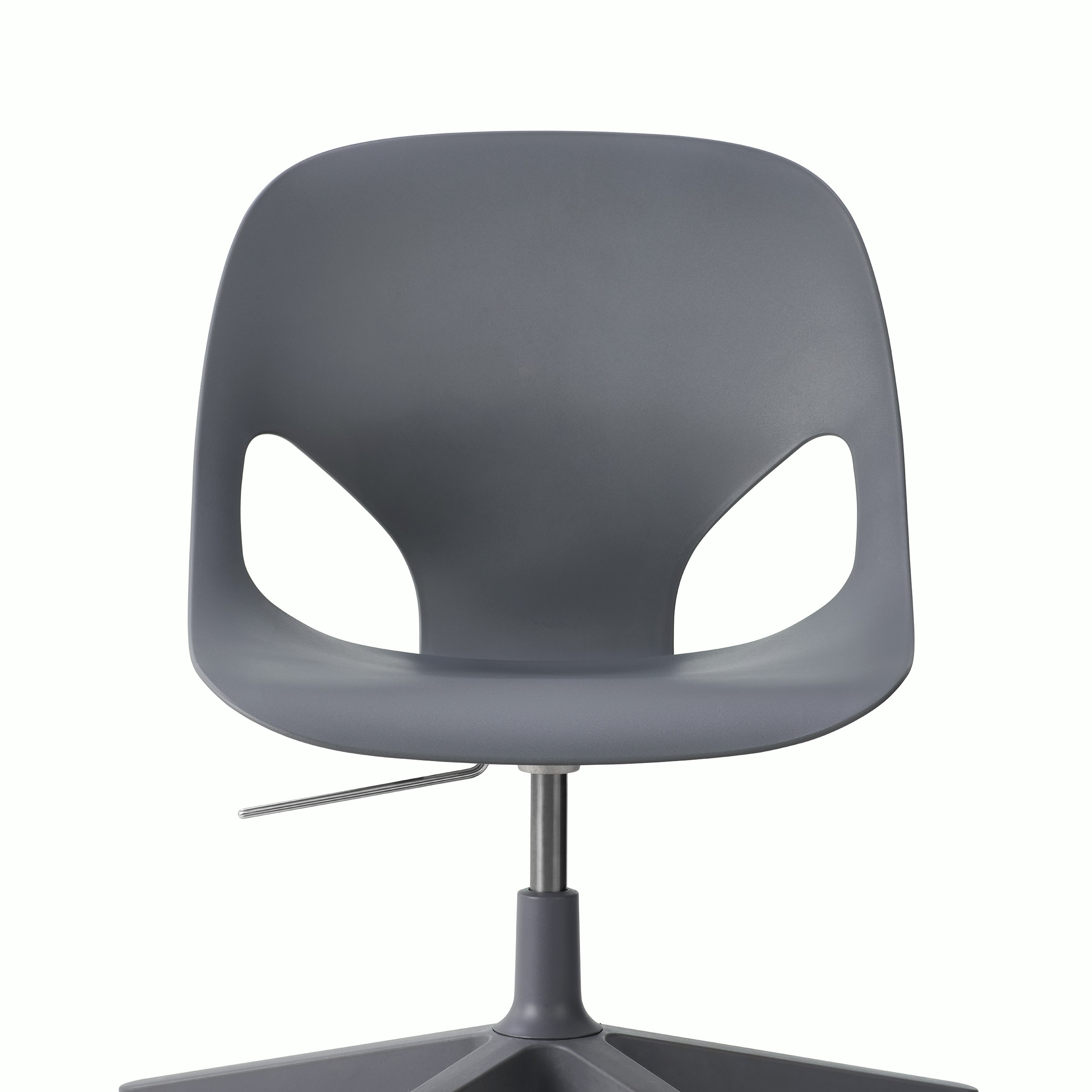Front view of Zeph Chair in Carbon