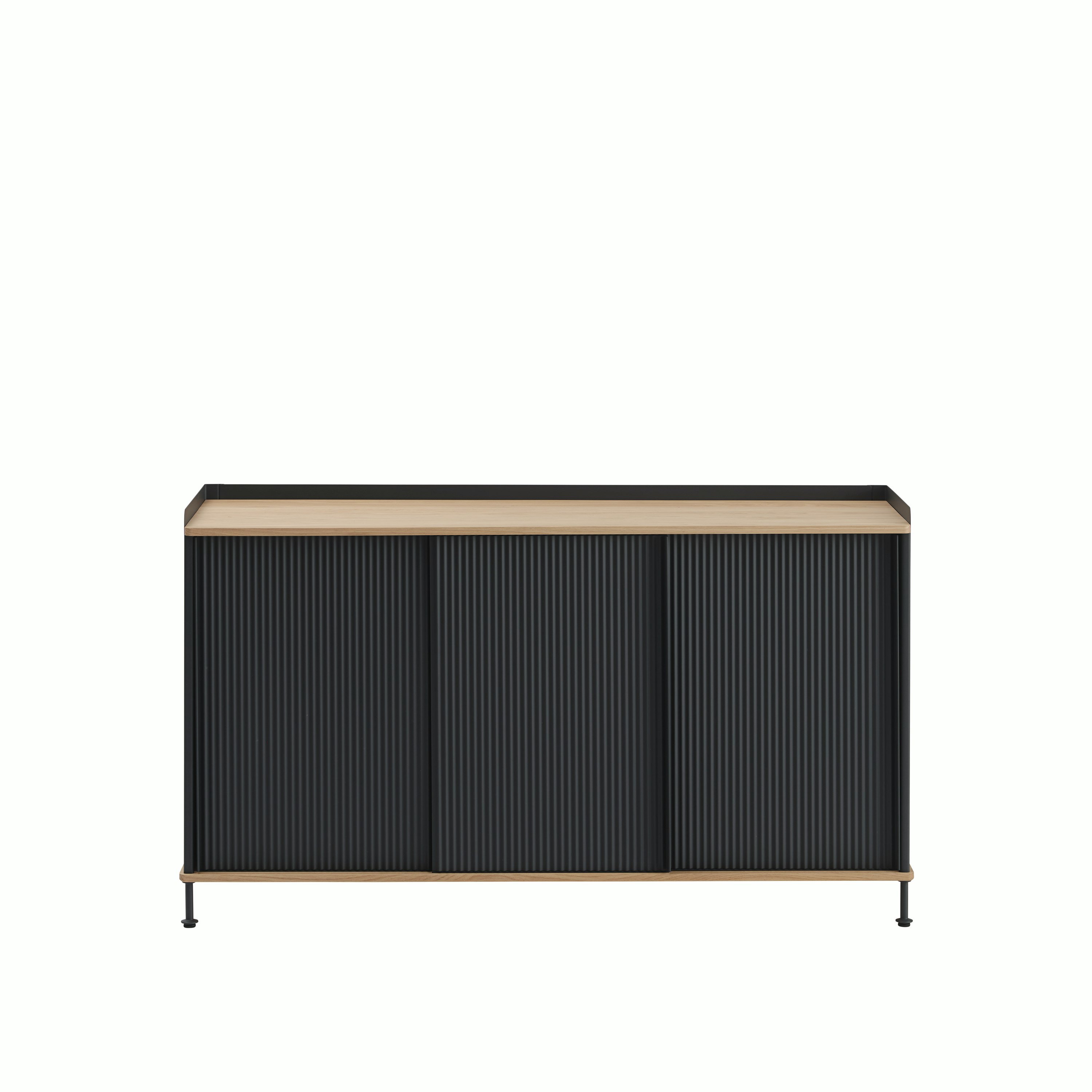 Enfold sideboard 148x45 h85 oak anthracite black front