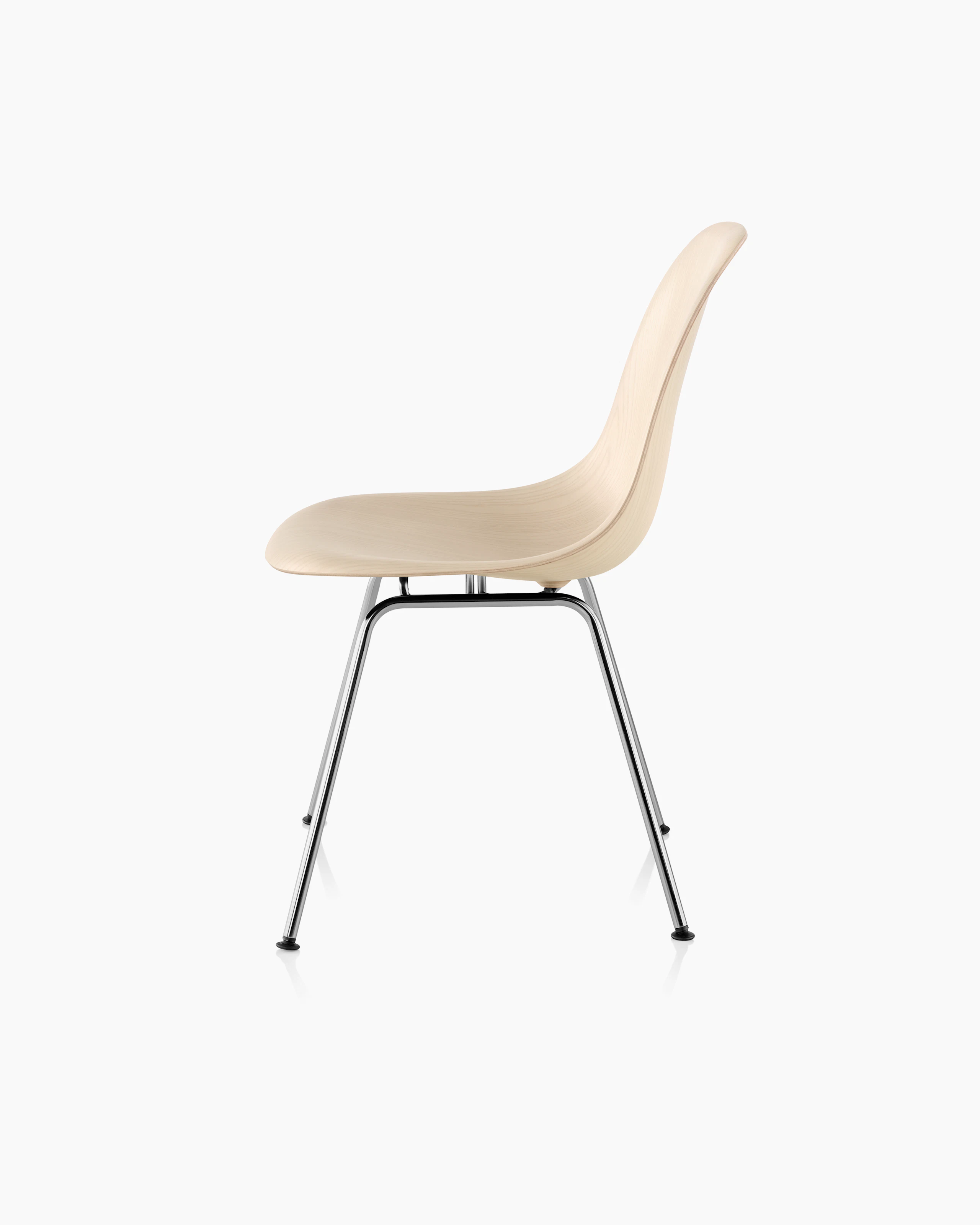 Eames Molded Wood Side Chair, 4-Leg Base
