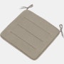 Linear Steel Chair Seat Pad in Twitell Light Grey