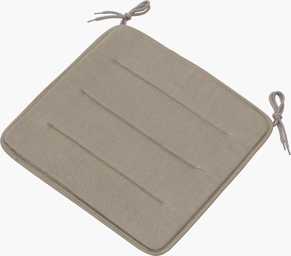 Linear Steel Chair Seat Pad in Twitell Light Grey