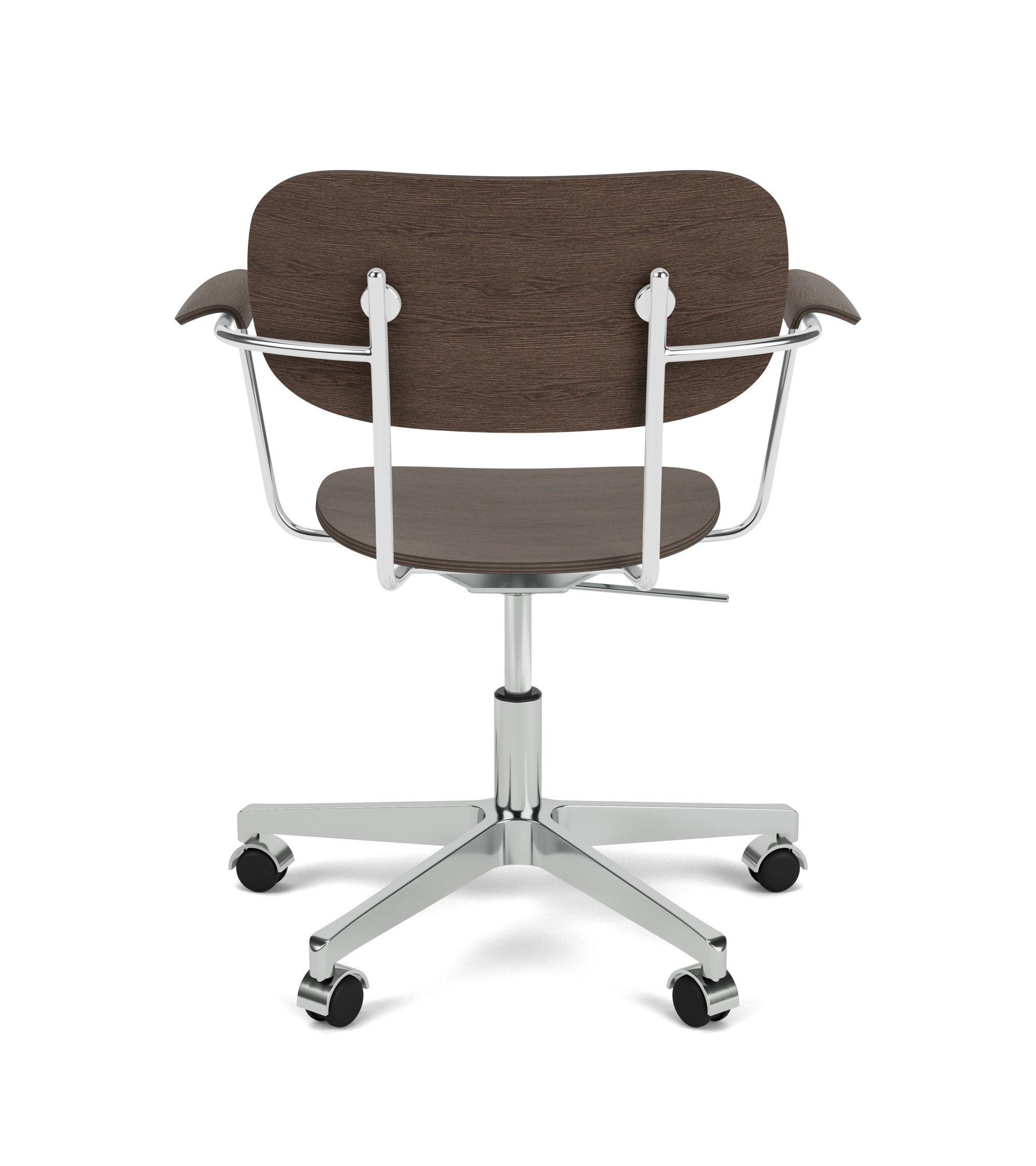 Co Veneer Task Chair in Dark Oak and Aluminum