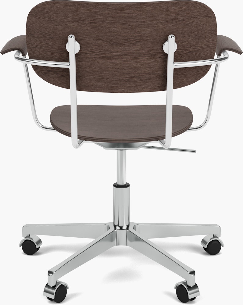 Co Veneer Task Chair in Dark Oak and Aluminum