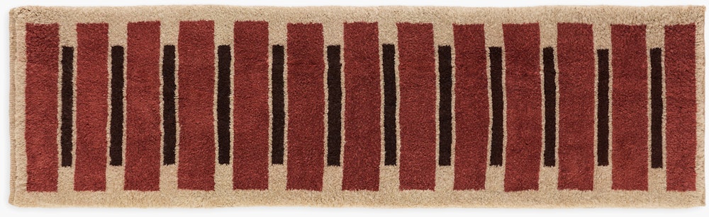 Brick Wool Moroccan Rug- Taupe,  Runner