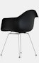 Eames Upholstered Molded Plastic Armchair - 4-Leg Base