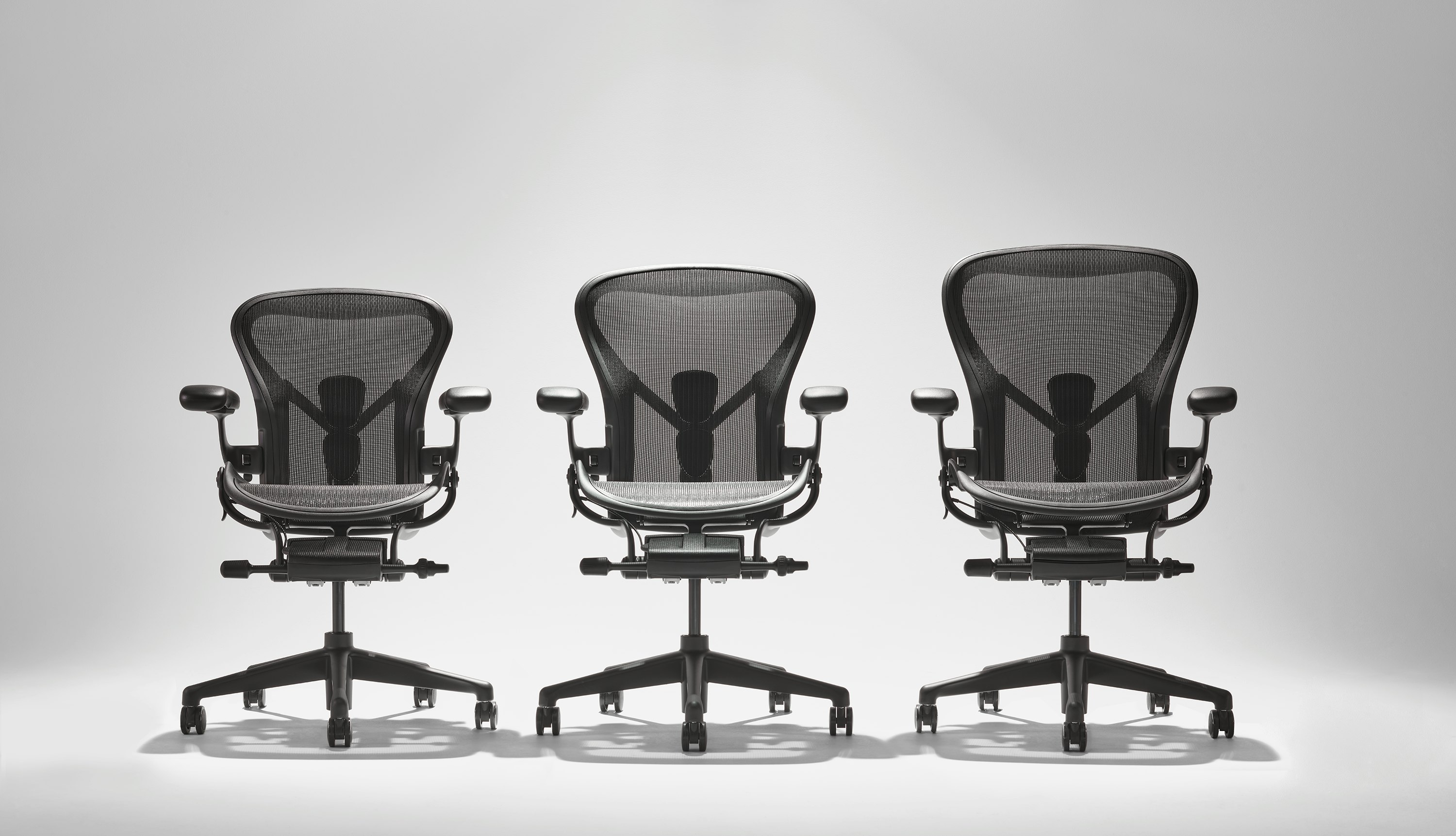 Aeron in three sizes