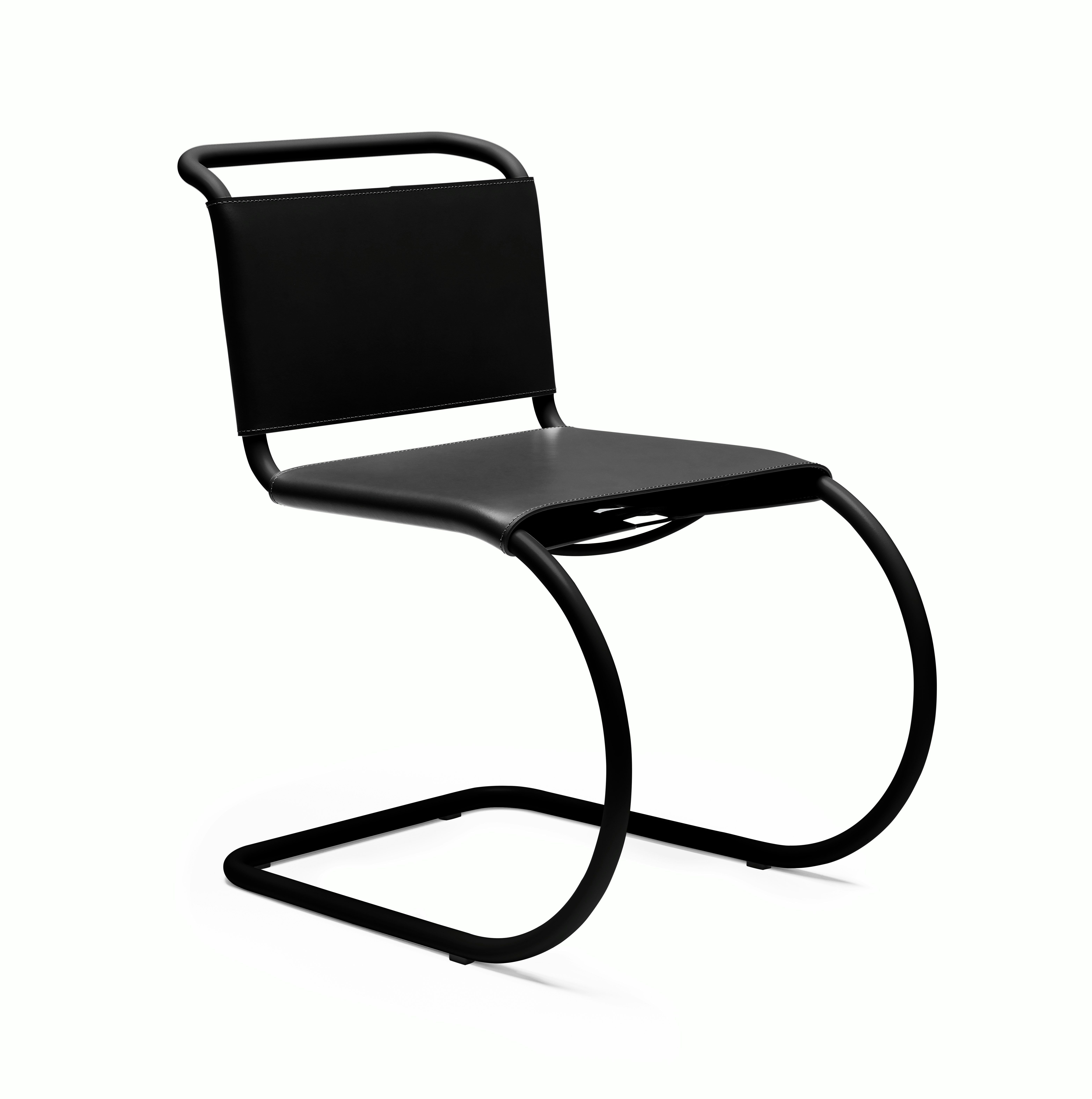 MR Side Chair - Side Chair,  Cowhide,  Black