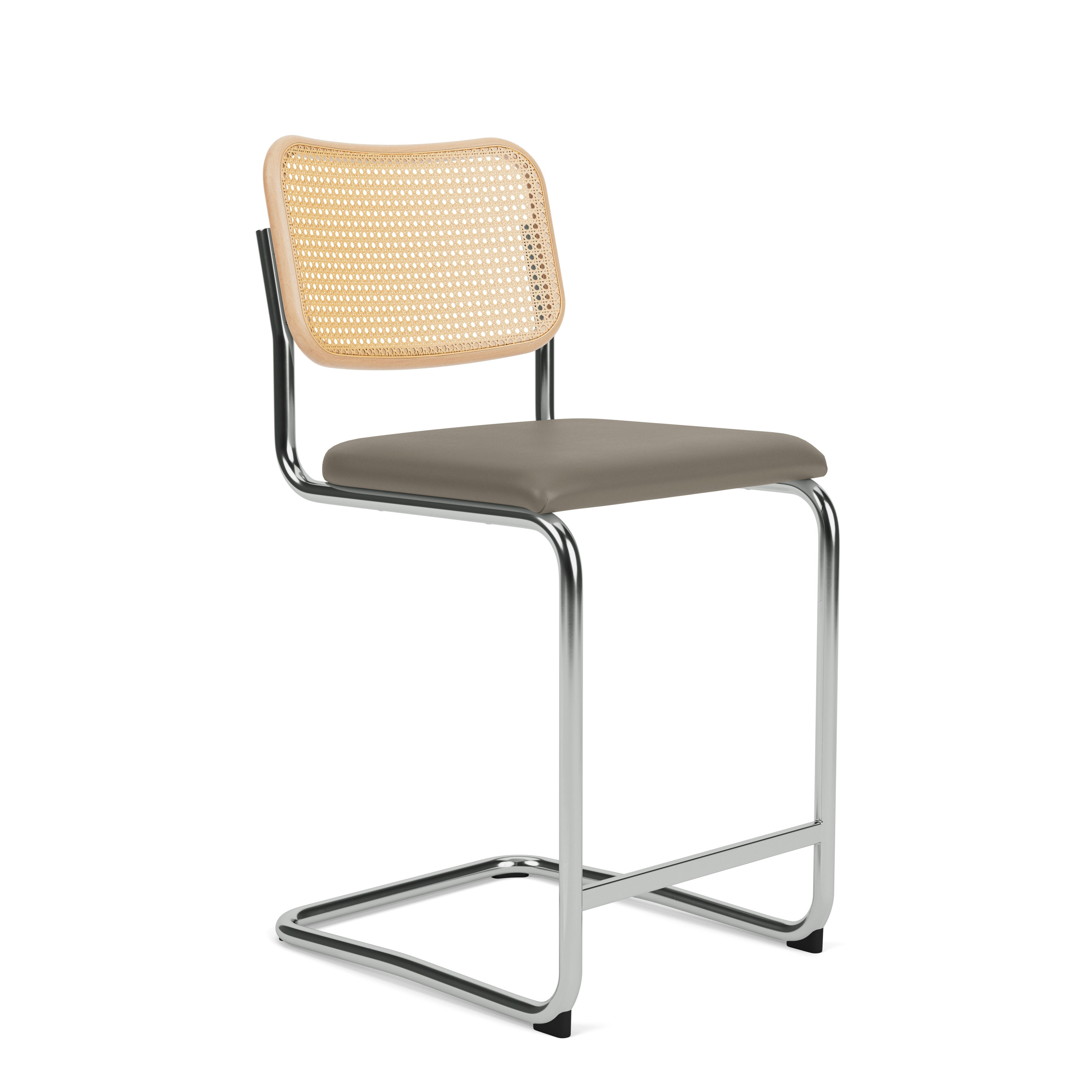 Cesca Stool Upholstered, Volo Leather, Aquitania